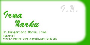 irma marku business card